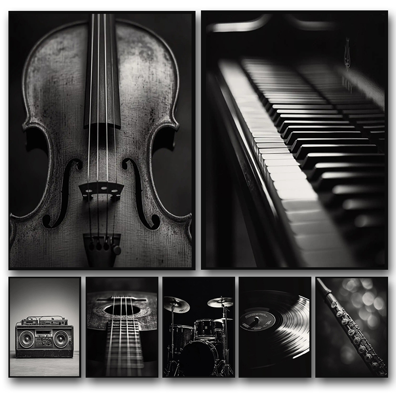 Picture Of Musical Instrument - Klasyczne plakaty fotograficzne z instrumentami muzycznymi