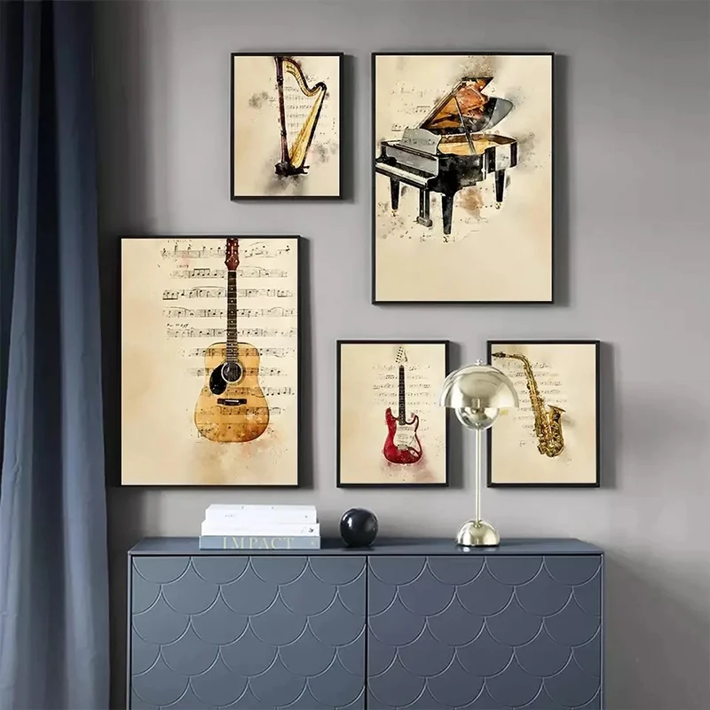 Picture Of Musical Instrument - Obraz na płótnie z motywem instrumentów