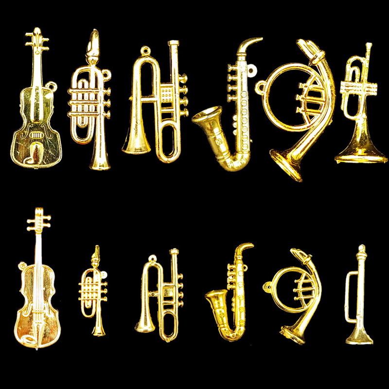 Musical Instrument Music - 5/10/20 SZTUK Różne Style Złote Mini