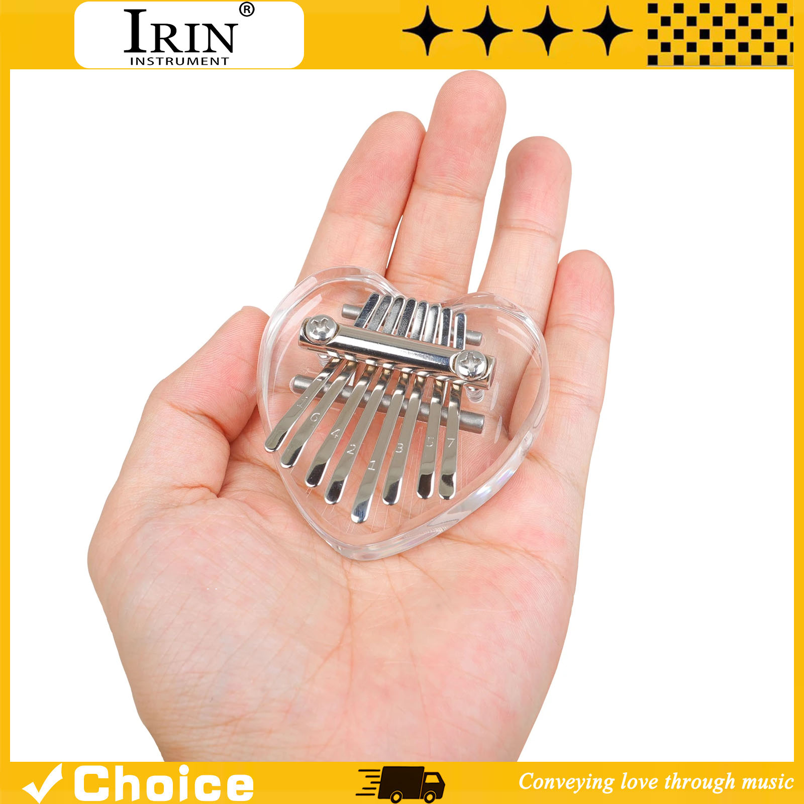 Musical Instrument Kids - 8-klawiszowa Kalimba Mini Pianino Palcowe Akrylowe