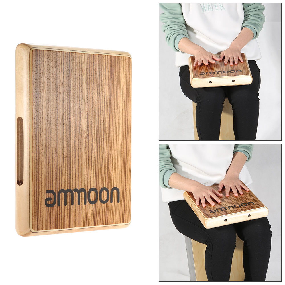 Cajon Musical Instrument - Kompaktowy cajon podróżny, płaski bęben ręczny,