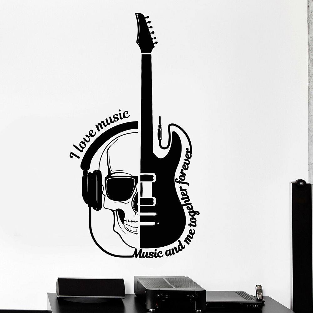 Musical Instrument Quotes - Winylowa naklejka ścienna nuty Rock Pop
