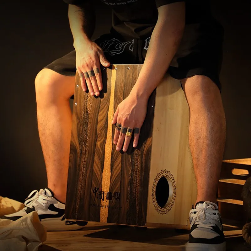 Cajon Musical Instrument - Bęben z litego drewna Cajon Box