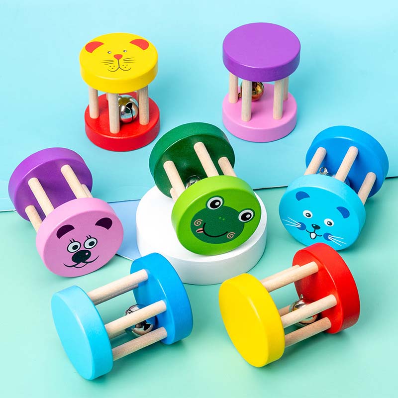 Musical Instrument Old - 1pc Montessori Baby drewniana klatka grzechotka