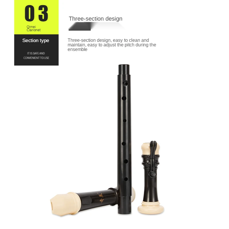 Musical Instrument A Recorder - Klarnet tenorowy Qimei Baroque, 8 otworów,