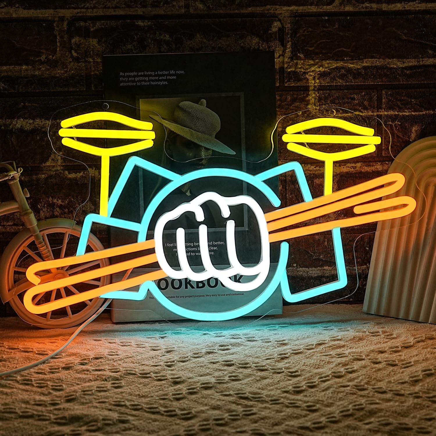 Neonowy Znak Zestawu Perkusyjn – Musical Instrument Music recenzja i cena