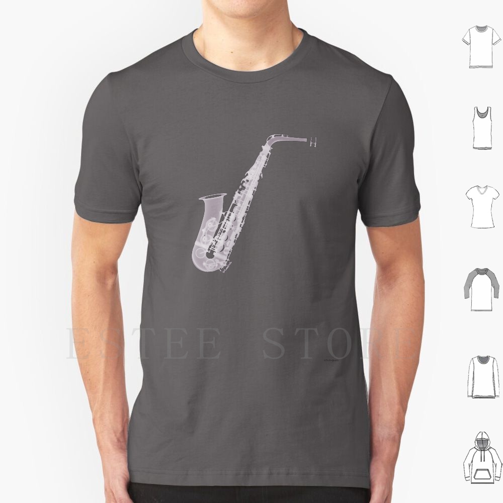 Saxophone-X-Ray T Shirt DIY Bi – Musical Instrument Image recenzja i cena