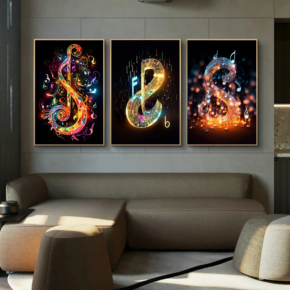 Kolorowe nuty plakaty drukuje  – Musical Instrument Image recenzja i cena