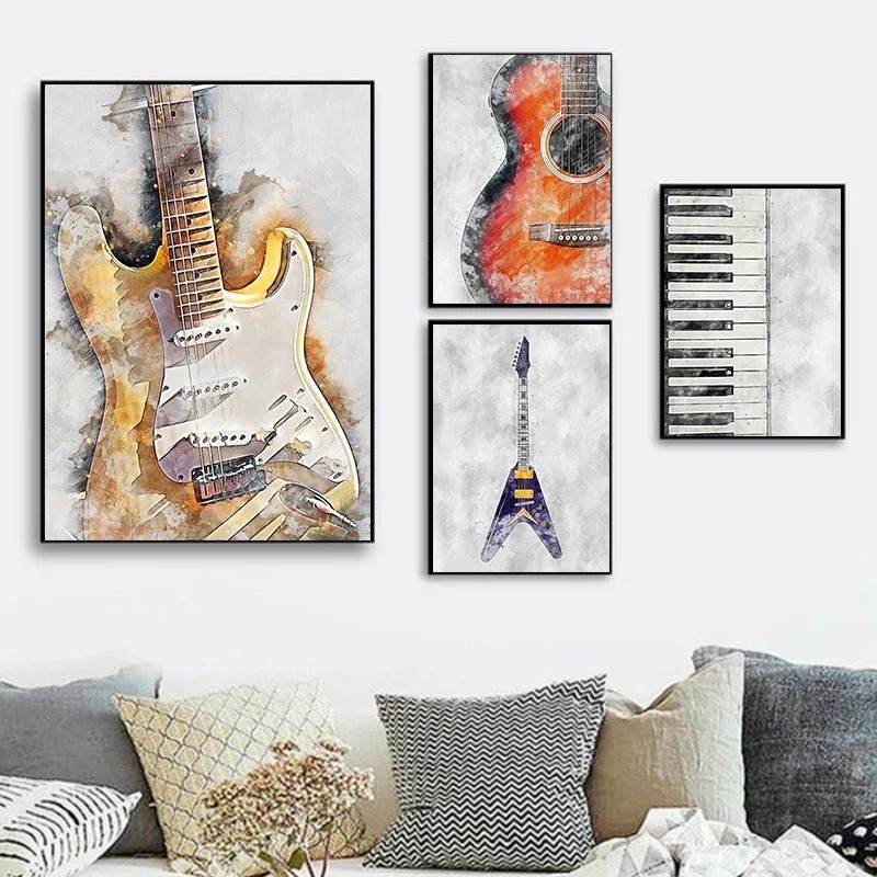 1 szt. bezramowy plakat artyst – Picture Of Musical Instrument recenzja i cena