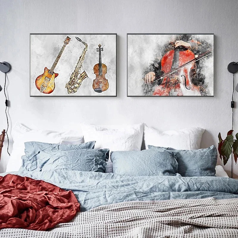 1 szt. bezramowy plakat artyst – Picture Of Musical Instrument recenzja i cena