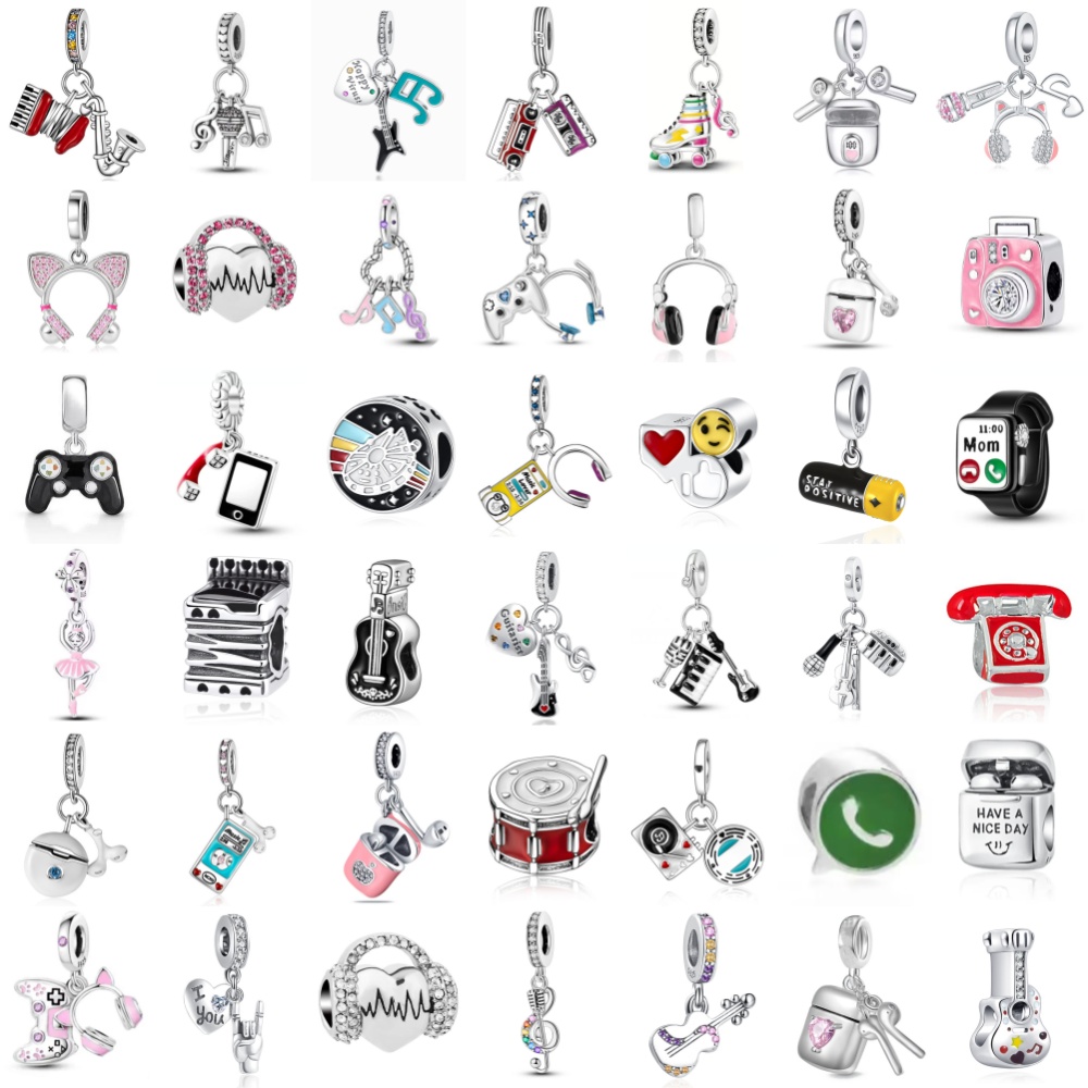 Nowy srebrny charms 925 w kszt – Musical Instrument Tabla recenzja i cena