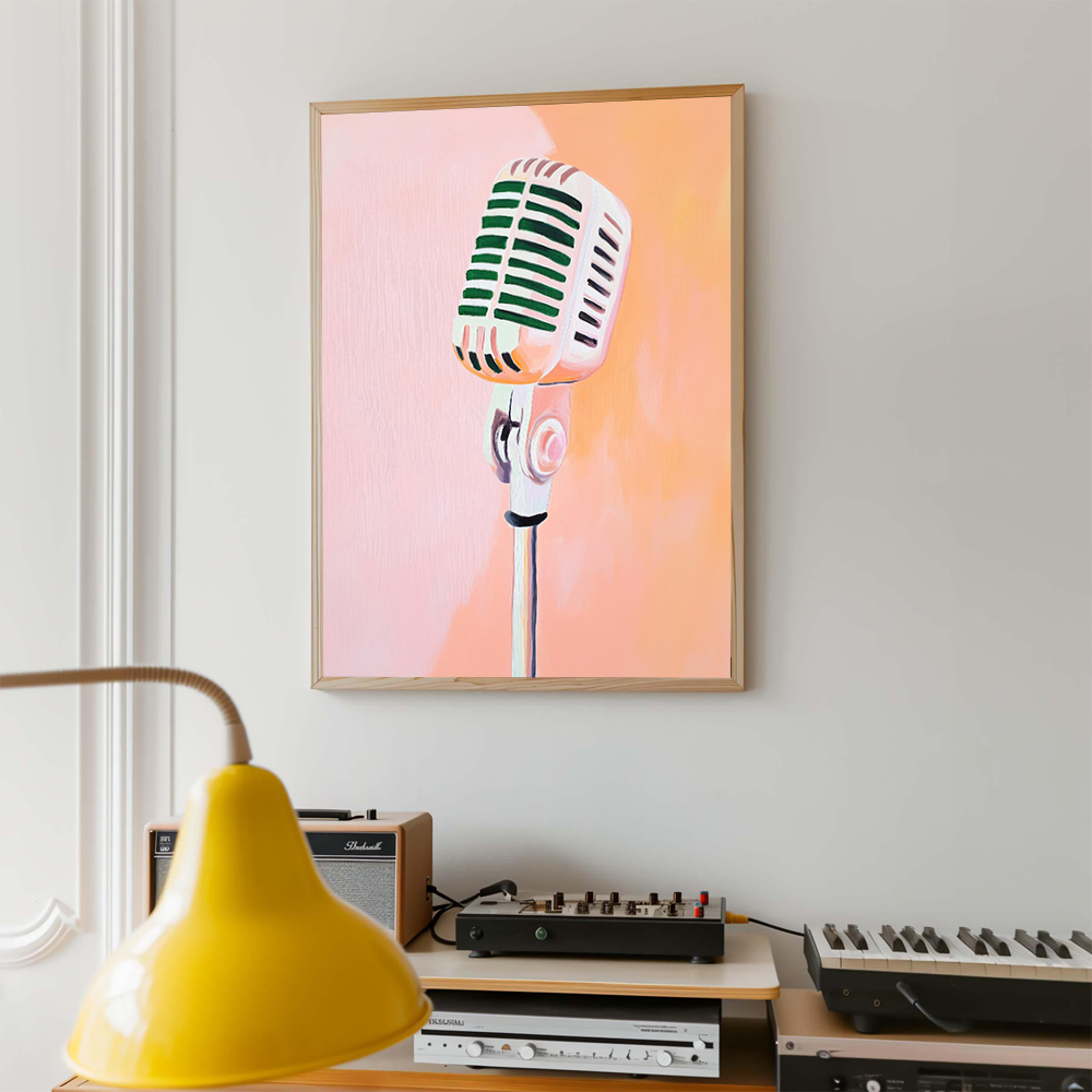 Retro Plakat Muzyczny Artystyc – Picture Of Musical Instrument recenzja i cena