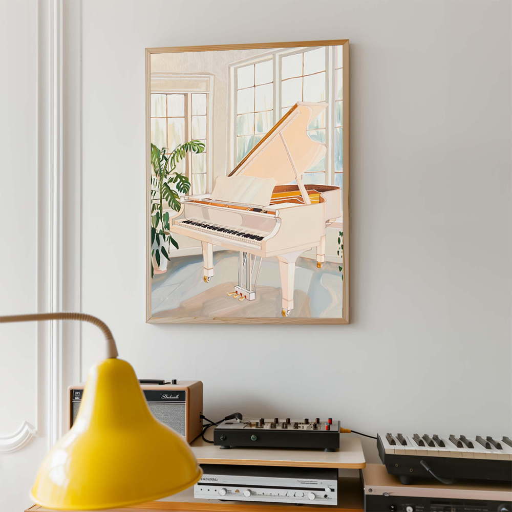 Retro Plakat Muzyczny Artystyc – Picture Of Musical Instrument recenzja i cena